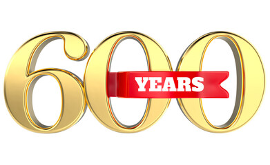 600 Anniversary Gold With Red 3D