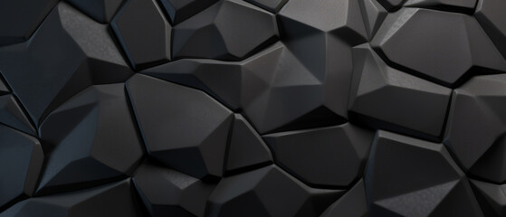 Textured Black Geometric Facades.