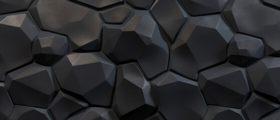 Textured Black Geometric Facades.