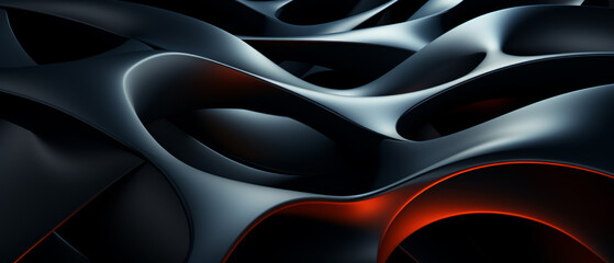 Fluid Abstract Ribbons with Warm Glow.