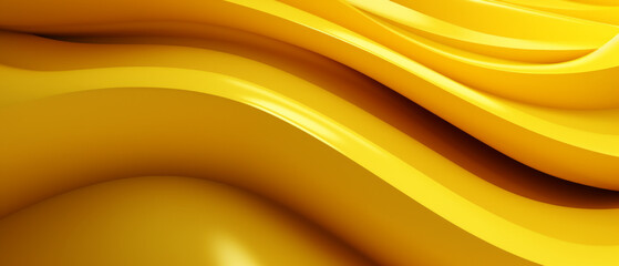 Sunny Yellow Abstract Curves.
