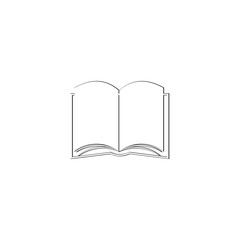 Open book icon isolated on transparent background