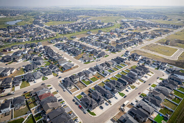 Rosewood Neighborhood from the Sky - Saskatoon Aerial View
