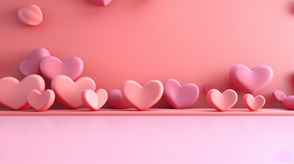Happy valentine day. Valentine background. Ai pink color  background.