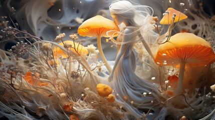orange fish in aquarium high definition photographic creative image