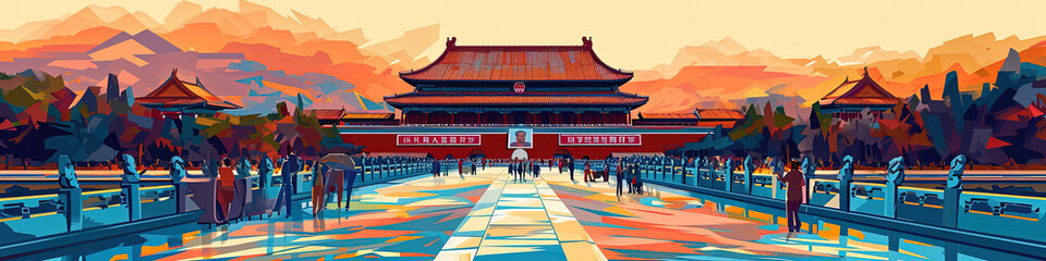 Imperial Majesty - Ultradetailed Forbidden City Illustration for Creative Projects