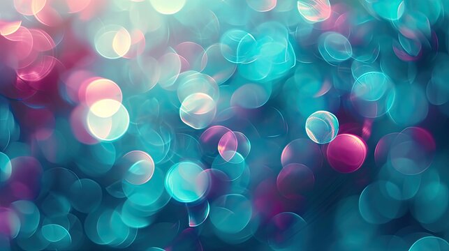 Colorful bubbles against a colorful bokeh background