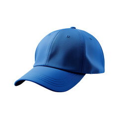 Blue baseball cap isolated on transparent background