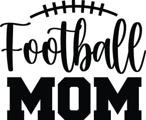 Football typography design on plain white transparent isolated background for card, shirt, hoodie, sweatshirt, apparel, card, tag, mug, icon, poster or badge