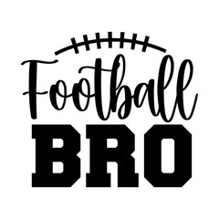 Football typography design on plain white transparent isolated background for card, shirt, hoodie, sweatshirt, apparel, card, tag, mug, icon, poster or badge