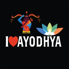 Ayodhya ram mandir t shirt Vector design