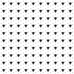 Square seamless background pattern from geometric shapes are different sizes and opacity. The pattern is evenly filled with big black buffalo logos. Vector illustration on white background