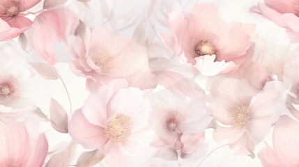  a bunch of pink flowers that are on a white and pink wallpaper with white and pink flowers in the background.