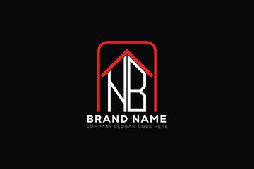 NB letter creative real estate vector logo design . NB creative initials letter logo concept. NB house sheap logo