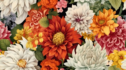  a close up of a bunch of flowers with leaves on the bottom of the flowers and the bottom of the flowers on the bottom of the flowers.