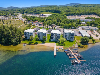 the resort on lake arrowwood is located in the middle of town,  in Lakeport New Hampshire.