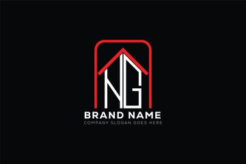 NG letter creative real estate vector logo design . NG creative initials letter logo concept. NG house sheap logo