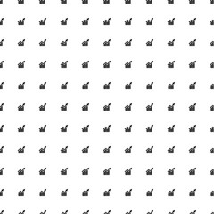 Square seamless background pattern from geometric shapes. The pattern is evenly filled with big black chart up symbols. Vector illustration on white background