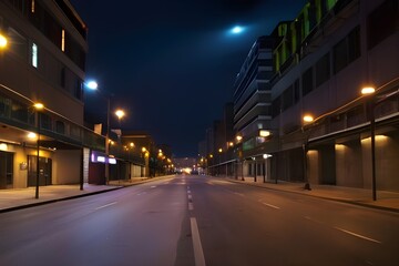 Fototapeta na wymiar Empty street in the night