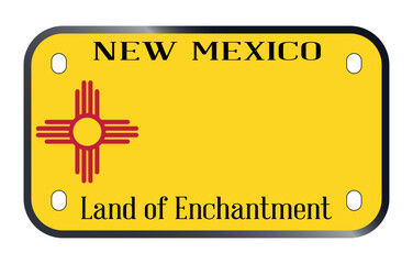 New Mexico Motorcycle License Plate