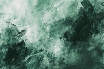 Obraz premium Abstract green sage Black and White Painting Texture Background