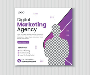 Vector Creative Modern Business Marketing Social Media Post Design Template