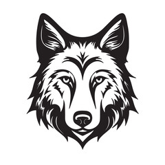 wolf head vector