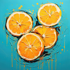 juicy colourful friut painting