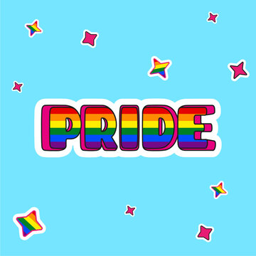 PRIDE, orgullo LBTBIQ+, sticker