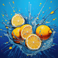 juicy colourful friut painting