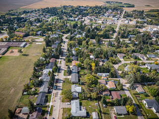 Fototapeta na wymiar Aerial View of Waldheim, Saskatchewan