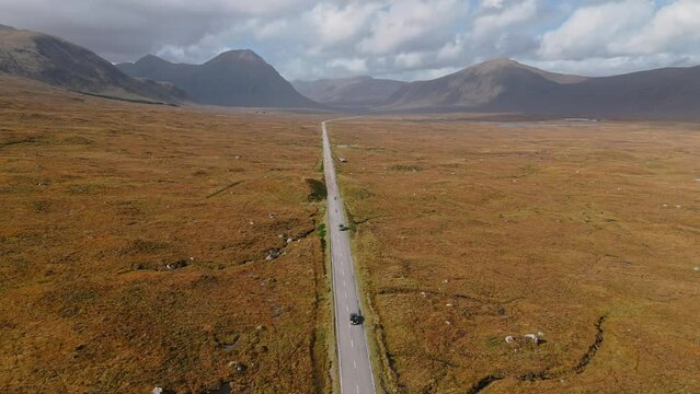 Highland aerial view Scotland at Stob Dearg