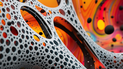 Obraz premium Flat abstract texture work of art in extreme closeup with pimples