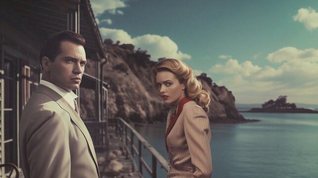 scene from a classic vintage hollywood movie from the early age of cinema