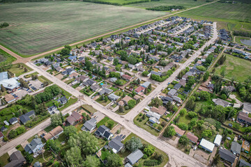 Dalmeny, Saskatchewan in Summer Aerial View