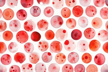 Watercolor white background with pink circles