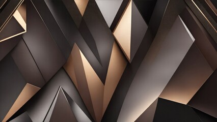 Black and deep brown abstract modern Geometric shapes background