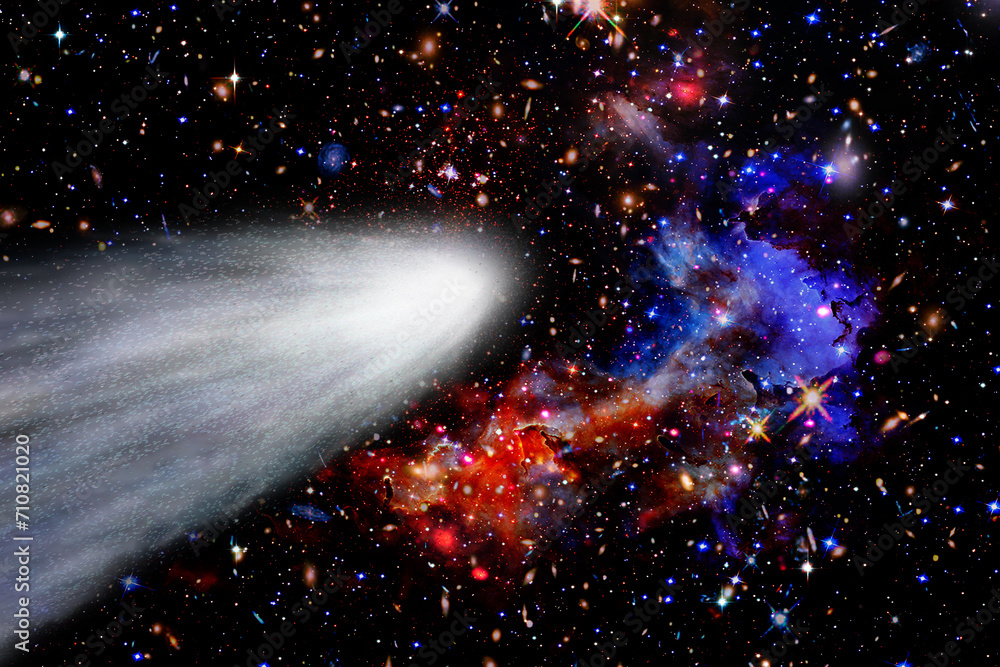 Canvas Prints comet in space. the elements of this image furnished by nasa.