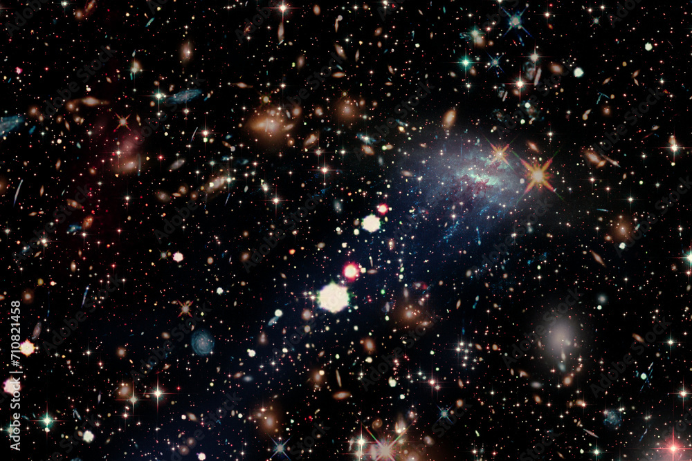 Wall mural amazing galaxy view and stars. the elements of this image furnished by nasa.