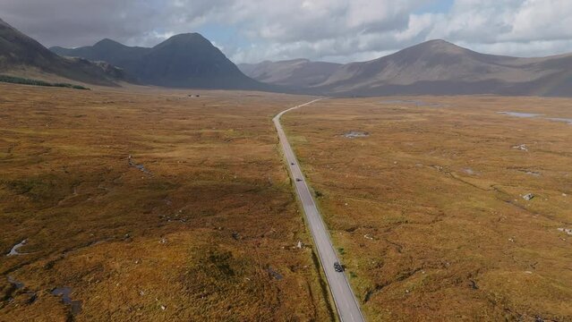 Highland aerial view Scotland at Stob Dearg