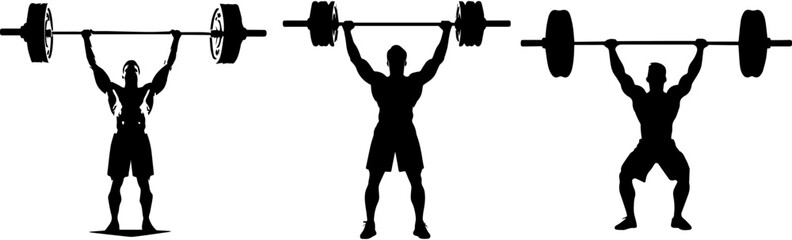 silhouette of a person with dumbbells