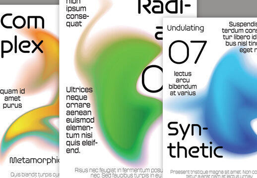 Flyer A4 Plasma Futuristic Glow Fluid Soft Gradient Shape