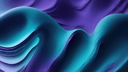cyan and purple 3D waves abstract Background