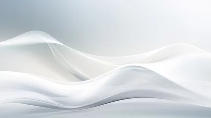 Foto op Plexiglas White gray satin dark fabric texture luxurious shiny that is abstract silk cloth background with patterns soft waves blur  © Shi 