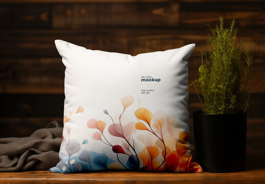 Pillow Mockup Generated with AI