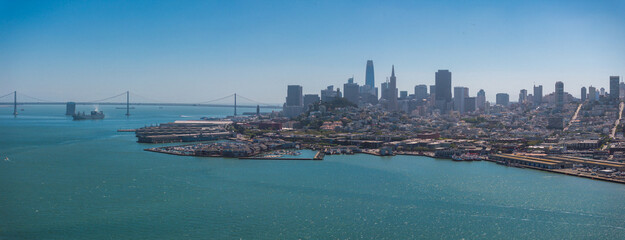 San Francisco Bay At San Francisco In California United States. Megalopolis Downtown Cityscape. Business Travel. San Francisco Bay At San Francisco In California United States.