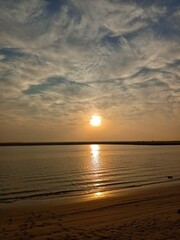 Dubai Beach Sun Set View