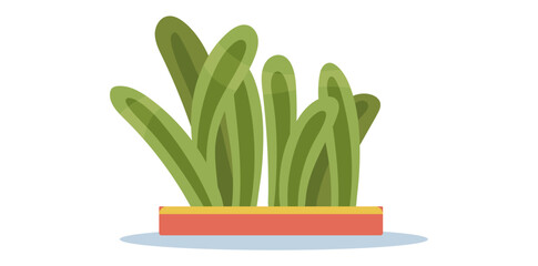 Hand Drawn Cactus Icon, Succulent Flower Vector Illustration.