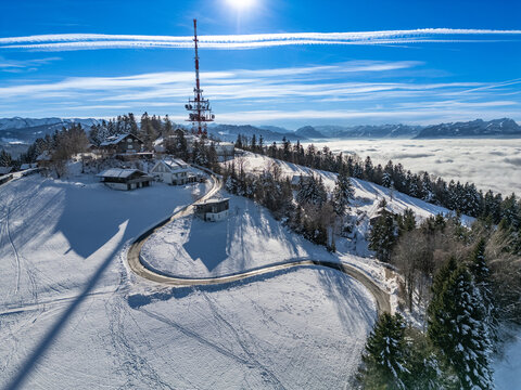 Bregenz, &Ouml;sterreich: Der Pf&auml;nder im Winter