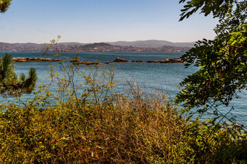 Paisaje en la Costa de Galicia, España.